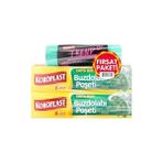 Elivora Orta Boy Buzdolabı Poşeti 20'li + Orta Boy Büzgülü Çöp Torbası 10'lu x 1, Sızdırmaz Mutfak Buzdolabı Poşeti Gıda Saklama Torbası 10X10 Cm, Yırtılmaz ve Büzgülü Atık Çöp Poşeti 10X10 cm - 000-Siyah - Option-1
