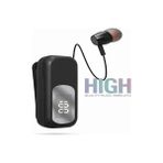 Elixem Makaralı Bluetooth Kulaklık Versiyon 5.3 Stereo Kablosuz Silikonlu Kulakiçi YK25 Pro - Siyah