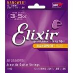 Elixir 11152 Nanoweb 80/20 Bronze 12 Telli Akustik Gitar Teli (10