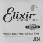 Elixir 14124 24 Nanoweb Phosphor Bronze Tek Akustik Gitar Teli