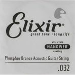 Elixir 14132 32 Nanoweb Phosphor Bronze Tek Akustik Gitar Teli