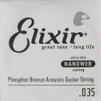 Elixir 14135 35 Nanoweb Phosphor Bronze Tek Akustik Gitar Teli
