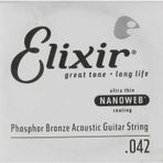 Elixir 14142 42 Nanoweb Phosphor Bronze Tek Akustik Gitar Teli
