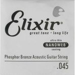 Elixir 14145 45 Nanoweb Phosphor Bronze Tek Akustik Gitar Teli