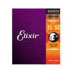 Elixir Akustik Gitar Teli 16027 Nanoweb Fosfor Bronz 11-52 Türkiye Menşeli Uzun Ömürlü