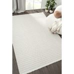 Eliz Home Beyaz Yumuşak Dokulu Halı Kilim Salon Mutfak Koridor Yolluk Dokuma Makine Halısı 004 - 80 x 300 cm