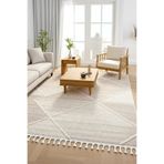 Eliz Home Krem Renk Dokuma Halı Oturma Odası Salon Halısı Antre Yolluk Halısı