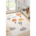 Eliz Home Yumuşak Bukleli Bebek Odası Çocuk Odası Genç Odası Dokuma Halı Turuncu Balonlu Bulutlu Halı 23