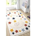 Eliz Home Yumuşak Renkli Bukleli Yıldızlı Dokuma Halı Bebek Odası Çocuk Odası Genç Odası Halısı 5