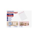 Eliz Party Yapışkanlı Bantlı Jelatin Poşet 17X20+5 cm 100 Adet Şeffaf Ambalaj ve Paketleme Poşeti