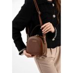 Eliza Oval Formlu Şık Günlük Kadın Omuz Çantası Bp-4855o - Taba
