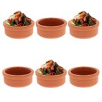 Elizi 6 Adet Toprak Güveç Kasesi, Fırın Sütlaç Kabı 6’lı Set (6x250ml)