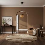Elizim Home Lighting Antre 15'lik Hasır Görünümlü Abajur Sarkıt Avize - Kahverengi
