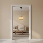 Elizim Home Lighting Antre 15'lik Hasır Görünümlü Abajur Sarkıt Avize - Sarı