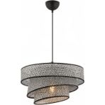 Elizim Home Lighting Hasır Görünümlü Abajur Sarkıt Avize - 1 - Gri - Antrasit