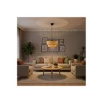 Elizim Home Lighting Hasır Görünümlü Lüx Abajur Sarkıt Avize