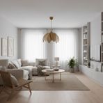 Elizim Home Lighting Hasır Görünümlü Yaprak Abajur Sarkıt Avize - 1 - Kahverengi