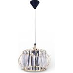 Elizim Home Lighting Kristal Taşlı Tekli Gold Avize - 1