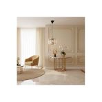 Elizim Home Lighting Kristal Taşlı Tekli Gold Avize