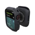 elkson Apple Watch 45 mm Tampon Kılıf, Quattro 2.0 Serisi Apple Watch ve iWatch Series 9 8 7 için Sağlam Kılıf, Askeri Sınıf Dayanıklı Koruyucu Kapak, Esnek Darbe Korumalı, Siyah