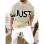 Elku Moda T-Shirt Nefes Alabilen Terletmez Pamuklu Fileli Tişört Oversize Tshirt Sıfır Kol Tişört - Krem