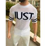Elku Moda T-Shirt Nefes Alabilen Terletmez Salaş Pamuklu Fileli Tişört Oversize Tshirt Sıfır Kol Tişört - Beyaz - XL
