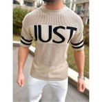Elku Moda T-Shirt Nefes Alabilen Terletmez Salaş Pamuklu Fileli Tişört Oversize Tshirt Sıfır Kol Tişört - Krem