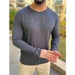Elku Moda T-Shirt Örme Natural Pamuk Tshirt Yırtık Detaylı Bol Kesim Lazer Kesim Triko Tişört Sweatshirt - Çok Renkli