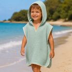 Ella Bonna %100 Müslin Pamuklu Plaj Çocuk Bebek Panço Bornoz Banyo Havlu - Mint - 6 - 7 Yaş
