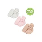 Ella Bonna Organik Pamuk Müslin Bebek Patiği, Yenidoğan Pandufu, Krem,Pembe,Bej 3'lü Paket