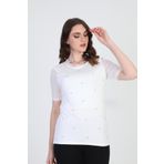 Ella Camelia 19E056 Taş Detaylı Ekru Kadın Bluz
