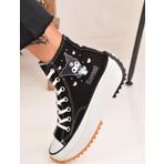 Ellaboni Kuromi Baskılı Siyah Yüksek Taban Bilekli Spor Ayakkabı Sneaker