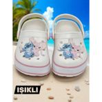 Ellaboni Lilo Stich Baskılı Tabanı Işıklı Kız Çocuk Plaj Terliği & Sandaleti