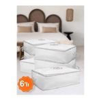 ellahomedekor 6 Adet Çeyizlik Baskılı Ipli Baza Hurcu 65*30*20cm