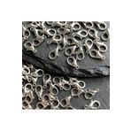 ella'nın çarşısı 50 Adet Nikel Renk Metal Papağan Kilit 12x6mm Armut- Istakoz Klips, Takı Klipsi