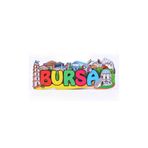 ella'nın çarşısı Bursa Magnet Kabartma 3D Resimli Kabartmalı Ahşap 1 Adet. Boyut: 10cm x 4 cm