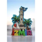 ella'nın çarşısı İzmir Magnet Kabartmalı Polyester 3D Buzdolabı Magneti. Ölçü : 8 cm x 6 cm