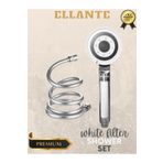 ellante 5 Fonksiyonlu Su Tasarruflu Çelik Paslanmaz Su Çıkışlı Filtreli Turbo Duş Başlığı PVC Hortum Set