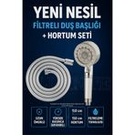 ellante 5 Fonksiyonlu Su Tasarruflu Duş Başlığı Turbo El Duşu Pvc Duş Hortumu Duş Seti ne
