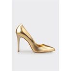 Elle Gold Deri Kadın Stiletto