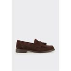 ELLE Kadın Loafer Kahve Renk Hakiki Deri Kalın Tabanlı Slip-on Tasarım