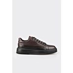 Elle Kahverengi-Siyah Erkek Deri Sneaker YUQAL
