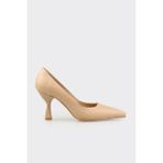 Elle Naturel Deri Kadın Stiletto