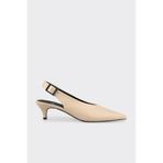 Elle Shoes Bej Deri Kadın Ayakkabı