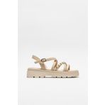 Elle Shoes Bej Deri Kadın Spor Sandalet