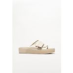 Elle Shoes Bej Deri Kadın Spor Terlik