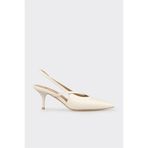 Elle Shoes Beyaz Deri Kadın Klasik Topuklu Ayakkabı