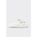 Elle Shoes Beyaz Deri Kadın Terlik