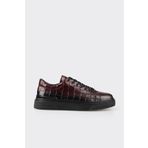 Elle Shoes Bordo Deri Erkek Spor Ayakkabı