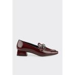 Elle Shoes Bordo Deri Kadın Ayakkabı